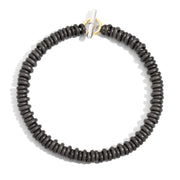 Bracciale Rondelle DoDo in titanio con catena e chiusura in argento 925 e anello brisé in oro giallo 18K